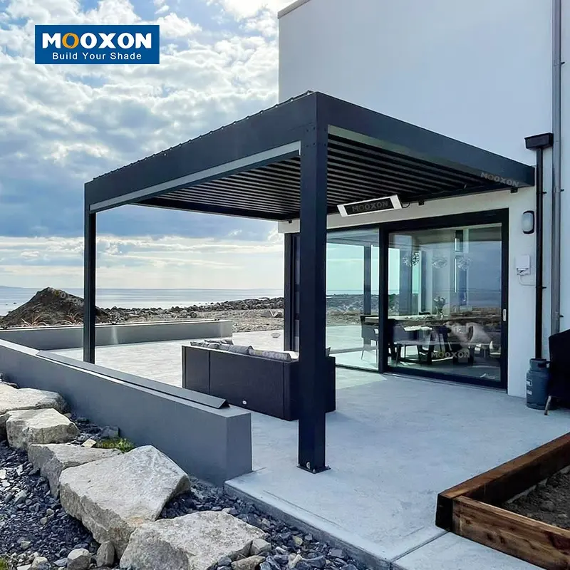 6 X4 Größe anpassen Wasserdichter Carport Outdoor Pavillon Pergolu Kit Aluminium Pavillons Pergula Bio klimatische Luxus Pergola