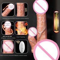 Elektrische Vibrations- und Heizfunktion Teleskop-Schaukeldildo Sexspielzeug für Frauen