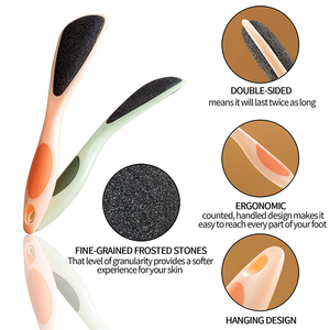 Râpe à pieds et éliminateur de callosités en acier inoxydable à long manche, <span class=keywords><strong>prix</strong></span> de gros, qualité supérieure, pour pédicure tendance - Product Image 5