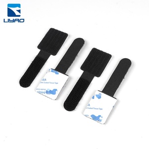 Adhesive Wire Organizer Eco-Friendly Adjustable <strong>Hook</strong> <strong>Loop</strong> Cable Ties Hanging Strip Clips Wrappers for Kitchen Office Use - Product Image 1