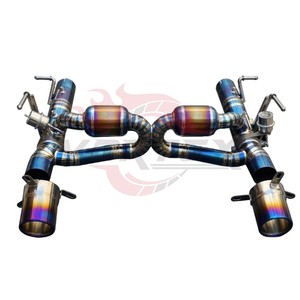 Sistema de Escape Completo Vortex Titanium y Tubos Delanteros para Ferrari F8 Tributo Spider 3.9L V8, Kit de Silenciador de Carreras con Válvulas - Product Image 2