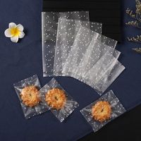 Pochette plate transparente givrée en BOPP imprimée sur mesure, thermoscellable individuellement pour biscuits, sacs alimentaires, pâtisseries, bonbons, emballages de biscuits avec logo