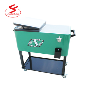Dispositivo di raffreddamento del vagone all'aperto 80 Quart Party Rolling Cart <span class=keywords><strong>Mobile</strong></span> Ice Chest Ice Cooler Box per campeggio Picnic Beach - Product Image 4