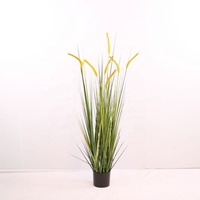 Design populaire nouvelle arrivée décoration de jardin maison Faux oignon herbe queue de chien plante d'herbe avec Pot