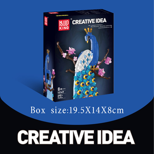 Moule <span class=keywords><strong>King</strong></span> 10149 690PCS Animal Series Paon Suspendu Peinture Ornement Building Block Modèle Technique <span class=keywords><strong>Jouet</strong></span> Festival Cadeau - Product Image 6