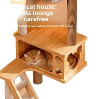 Arbre à chat et lit pour chat multi-niveaux de luxe, avec poteau d'escalade, grand espace, tour capsule transparente, tout-en-un, design mignon et tendance