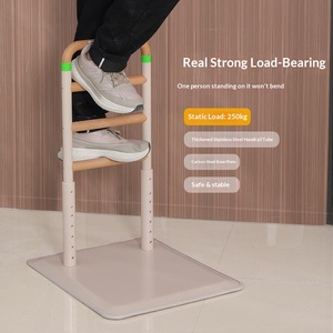 Barre d'appui de sécurité <span class=keywords><strong>TOMU</strong></span> noire pour douche, barre d'équilibre pour salle de bain, main courante de sécurité pour personnes handicapées, âgées, blessées - Product Image 2