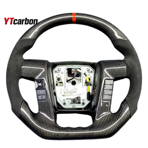 Volant de direction en fibre de carbone véritable personnalisé de style course pour F150 SVT <span class=keywords><strong>Lightning</strong></span> 04, pièces automobiles, accessoires intérieurs de voiture, YTcarbon - Product Image 2