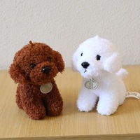 Porte-clés en peluche chiot mignon certifié CE CPC, écologique, pour sac, cadeau de mariage ou événementiel