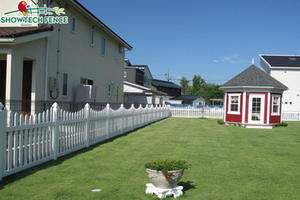 Clôture en vinyle de <span class=keywords><strong>piscine</strong></span> en <span class=keywords><strong>PVC</strong></span> festonnée de 3 "7/8" de 4 pieds de haut x 8 pieds de large - Product Image 2