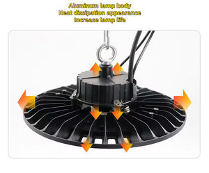 Fabricantes Chinos de Lámparas LED UFO de Alta Potencia de 100W 200W 300W, Lámpara de Techo de Aluminio para Taller, IP65 - Product Image 4