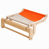 Lit pour chat suspendu à la fenêtre, hamac en bois, tapis respirant et chaud pour chat, nid pour animaux de compagnie, salon intérieur pour chats