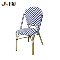Meubles de patio extérieur Chaise en rotin de style français Chaises de bistrot parisien Paris Cafe