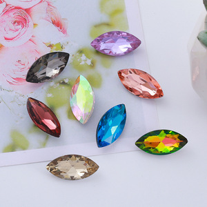 Diamante ojo de caballo, diamante de cristal de forma irregular, diamante con base puntiaguda, accesorios DIY para decoración de uñas con conchas. - Product Image 4