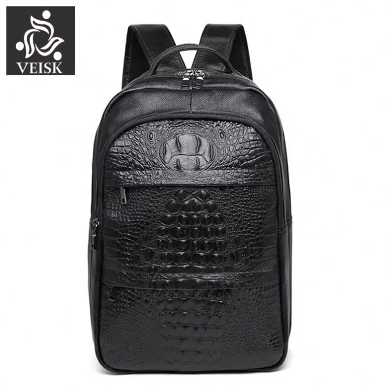 creaala croc embossed backpack