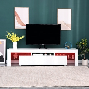 Muebles modernos de madera para el hogar, estante de tv led, iluminación para sala de estar, armario de tv, soporte de TV - Product Image 3