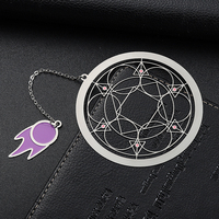 Signet personnalisé rond ajouré en métal avec pendentif à chaîne, 1 pièce
