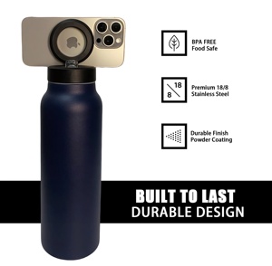 Phòng tập thể dục chai nước với từ người giữ điện thoại thép không gỉ cách điện MagSafe chai nước với từ điện thoại di động đứng - Product Image 4