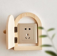 Couvercle de protection pour interrupteur à bois, mural, cadre décoratif pour prise domestique, couvercle anti-choc électrique, cadre pour bouton