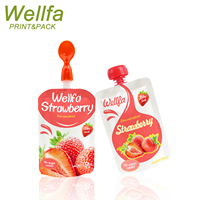 Emballage réutilisable de gelée de boisson de jus de fruits sans BPA pour aliments pour bébés sachet de sauce aux pommes sac de buse emballage de bec de yaourt
