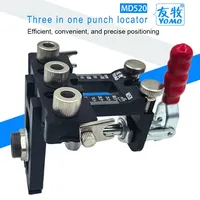 Kit principal de gabarit de précision trois-en-un pour chevilles, guide de perçage et de positionnement pour le travail du bois DIY MD520 personnalisable