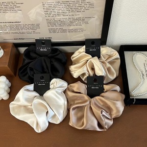 ยางรัด<span class=keywords><strong>ผม</strong></span>ผ้าซาตินและผ้าไหมสีพื้นขนาดใหญ่พิเศษ 15*5 ซม. สำหรับผู้หญิงสวยสง่า - Product Image 1