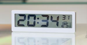 Digital Alarm <b>Clock</b> Thermometer Alarm Time Backlight Electronic Temperature Meter <b>Table</b> Desk Wall <b>Clocks</b> Twin Bell Alarm <b>Clock</b> - Product Image 3