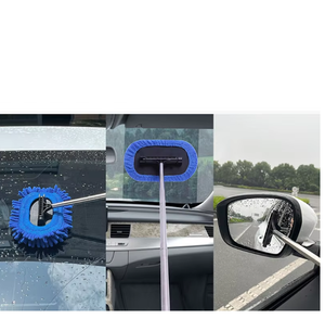 Strumento 3 in 1 per Lavaggio <span class=keywords><strong>Auto</strong></span> con Spazzola Telescopica per Finestrini e Specchietti, Nuovo Tergicristallo per Pulizia Parabrezza - Product Image 2