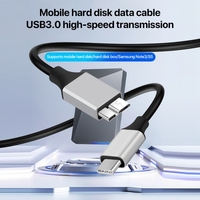 Câble adaptateur pour disque dur mobile USB Type-C 3.0 vers Micro B