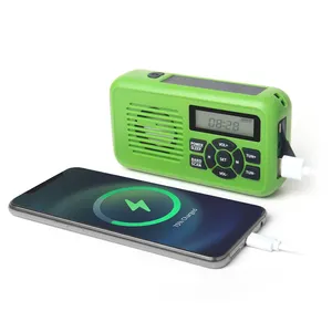 充電式バッテリーパックラジオソーラーパワーポータブル内蔵スピーカーAmFmポータブルラジオ