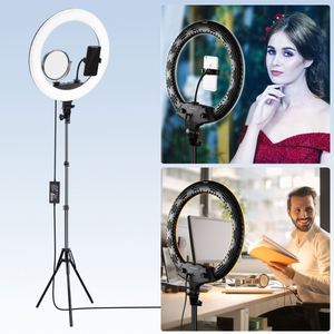 Anneau lumineux professionnel pour maquillage et photographie, lampe LED 18 pouces pour selfies - Product Image 6