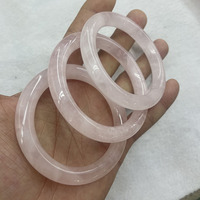 Grossiste Bracelets Joncs Ronds en Quartz Rose Naturel Bijoux en Cristal de Haute Qualité pour Femmes et Hommes
