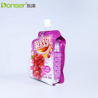 Sachet d'emballage personnalisé pour boissons liquides, jus et lait, en plastique de qualité alimentaire, avec bec verseur, pour vente en gros
