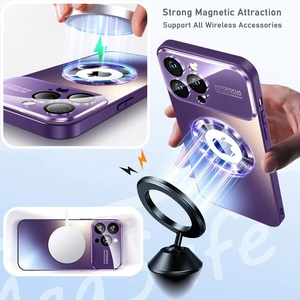 2025 Sang Trọng Mỏng iPhone 17 16 15 Pro Max Từ PC Trường Hợp Với Sạc Không Dây Không Thấm Nước Chống Sốc Được Xây Dựng-Trong Máy Ảnh Ống Kính Prot - Product Image 3