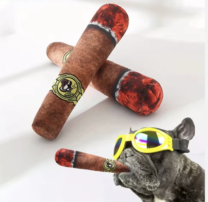 अमेज़न सर्वश्रेष्ठ विक्रेता के लिए पर्यावरण के अनुकूल इंटरैक्टिव प्लश कुत्ते खिलौना सिमुलेशन सिगार-आकार के पालतू चउ खिलौना - Product Image 1