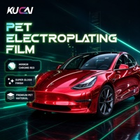 Film de protection de voiture en vinyle TPU auto-cicatrisant, couleur rouge brillant, anti-rayures, effet galvanoplastie
