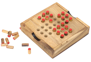 Juego de <span class=keywords><strong>solitario</strong></span> de madera, tablero de <span class=keywords><strong>solitario</strong></span> de clavija clásico, diseño de madera Premium, rompecabezas de estrategia de un solo jugador - Product Image 4