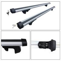 WZAUTO Barre de toit universelle en alliage d'aluminium de style classique de haute qualité Barre de toit avec clé Accessoires de voiture