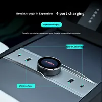 Kompatibel Tesla Model 3 versi baru kenop pemindah gigi stasiun Dok tombol kontrol pusat aksesori modifikasi Snap-On