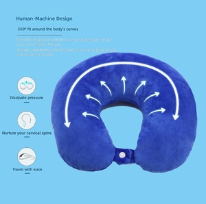 Oreiller de voyage en mousse à mémoire de forme souple en forme de U, léger et portable, avec rembourrage en coton PP, tissé, amovible et lavable <span class=keywords><strong>pour</strong></span> le sommeil - Product Image 6