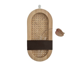 Décoration murale de style Wabi-Sabi japonais, en bois naturel, artisanat en rotin, style homestay - Product Image 3