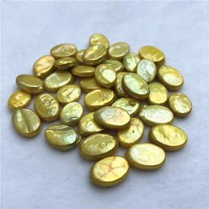 ขายส่งขนาดใหญ่11-15มิลลิเมตรพิสดารรูปร่างวงรีผิดปกติ14มิลลิเมตรธรรมชาติที่มีสีสันสีส้มน้ำจืดมุก - Product Image 2