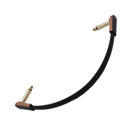 Pasokan Langsung Pabrik Kabel Patch Gitar Elektrik Model Double Elbow Logam Perunggu Antik 6.35 mm Berkualitas Tinggi 20cm