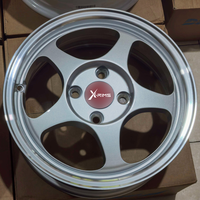 Jantes en alliage X-RIMS 14x5.5 4x100 5 branches classiques argentées avec lèvre usinée ET38 pour Honda Civic Integra