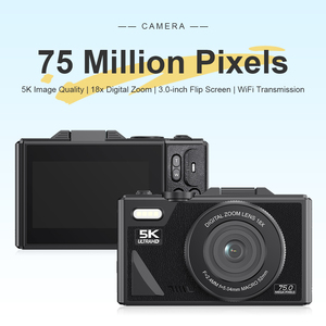 Quà Tặng Trẻ Em 5K Máy Ảnh Kỹ Thuật Số Với Màn Hình Lật 18X Zoom Kỹ Thuật Số 75MP Sinh Viên <span class=keywords><strong>Wifi</strong></span> Máy Ảnh Kỹ Thuật Số Cho Người Mới Bắt Đầu Vlogging - Product Image 5