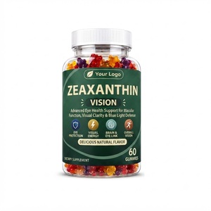 Gummies pour la vue à la zéaxanthine, marque privée OEM, logo personnalisé, véganes, aux fruits, sans colorants artificiels, à croquer, en pot de verre - Product Image 1