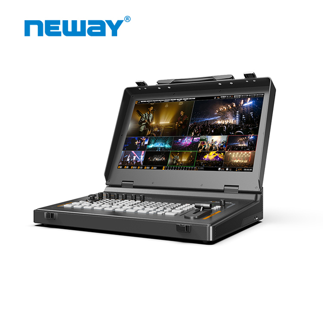Portable 17.3 Inch Screen 8CH SDI Broadcast Live Streaming Video Switcher Optional with NDI