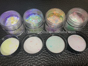 Azul-púrpura blanco iridiscente Aurora brillo perla copo - Product Image 4