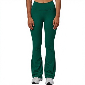 Hot Sell Yoga <b>Leggings</b> Custom Logo High Waisted Scrunched Butt Sports Running Training Gym Yoga Pants Women <b>Flare</b> Trousers - Product Image 4