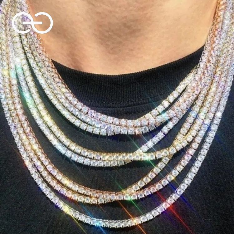 Мужская позолоченная цепочка Miss Jewelry из нержавеющей стали с бриллиантами, 14 к, 18 к